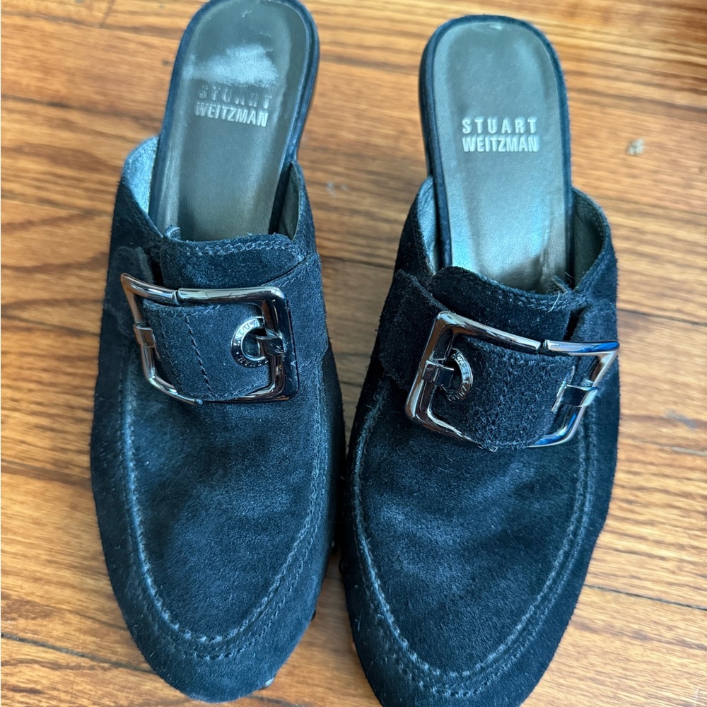 Stuart Weitzman Mule Clog Studded Heels - 7